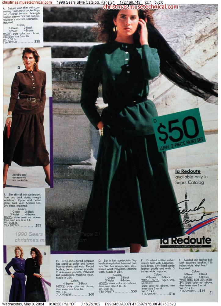 1990 Sears Style Catalog, Page 21