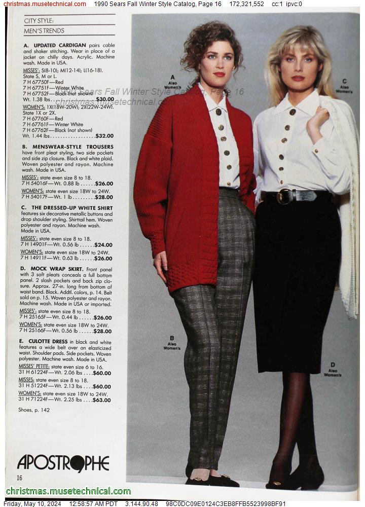 1990 Sears Fall Winter Style Catalog, Page 16