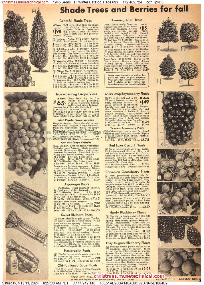 1945 Sears Fall Winter Catalog, Page 693