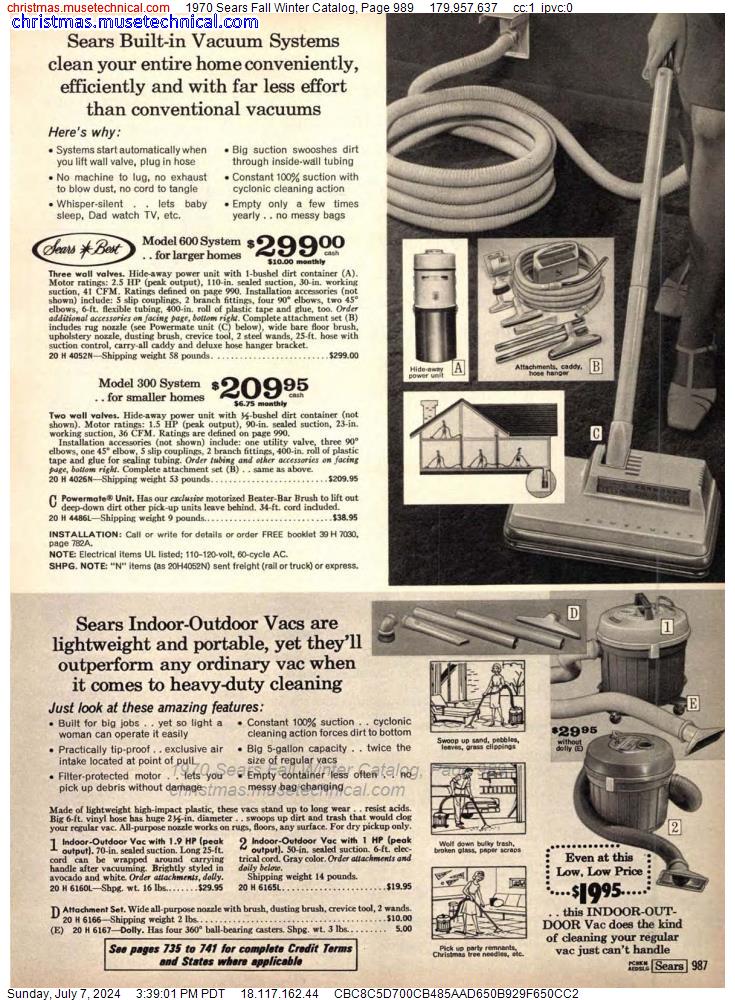 1970 Sears Fall Winter Catalog, Page 989