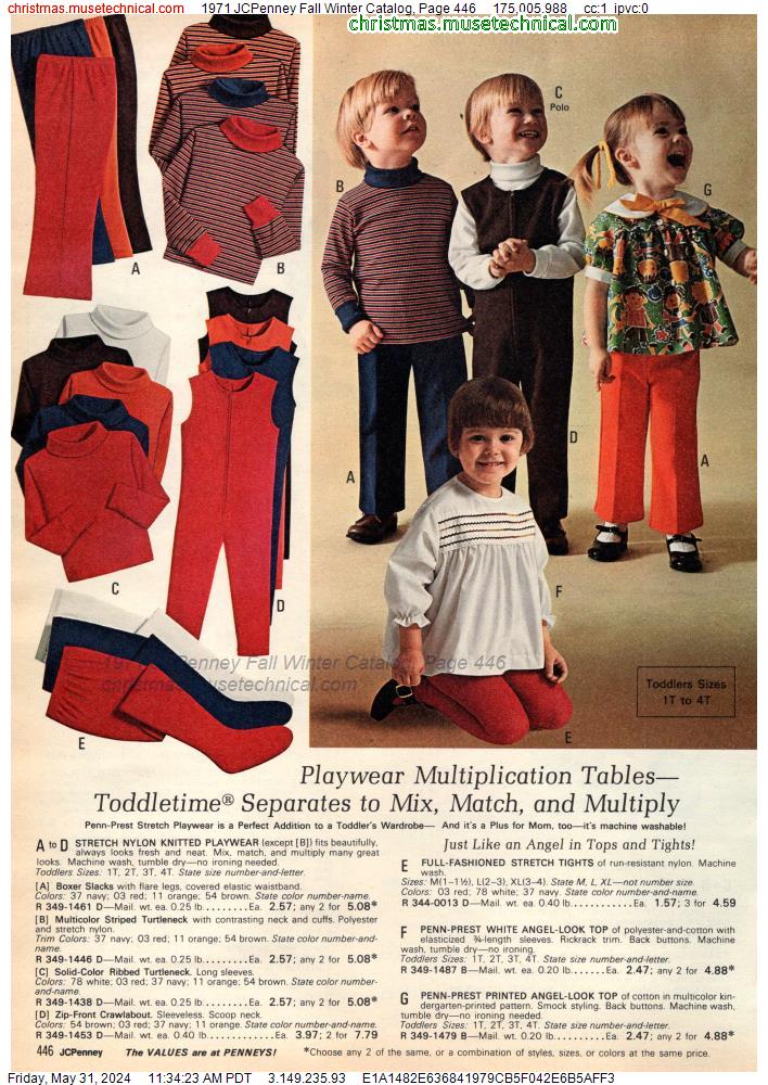 1971 JCPenney Fall Winter Catalog, Page 446