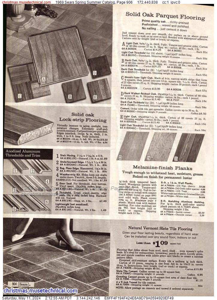 1969 Sears Spring Summer Catalog, Page 906
