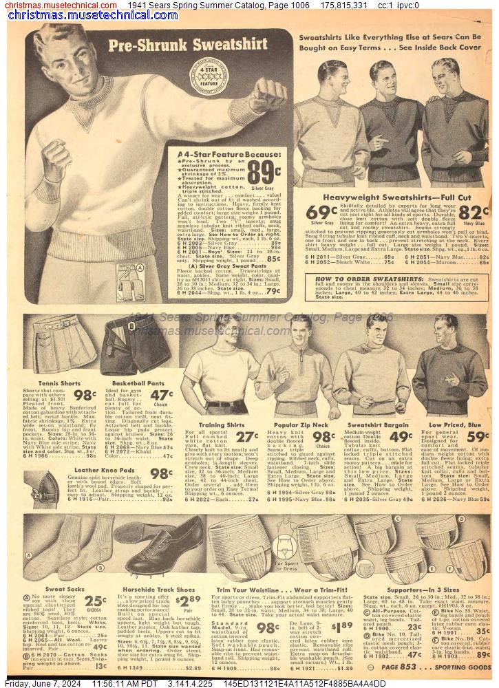 1941 Sears Spring Summer Catalog, Page 1006
