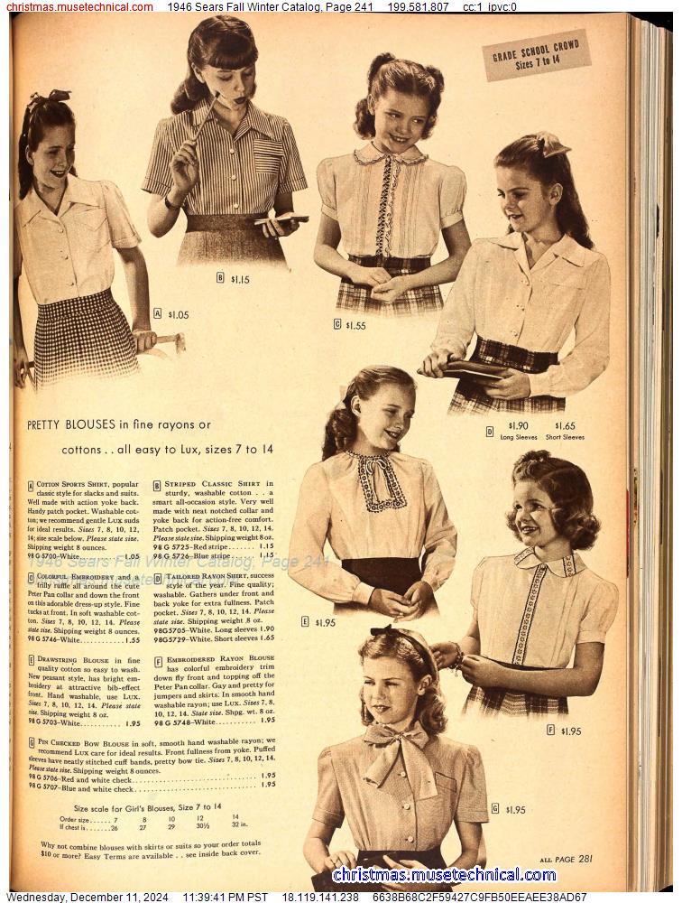 1946 Sears Fall Winter Catalog, Page 241