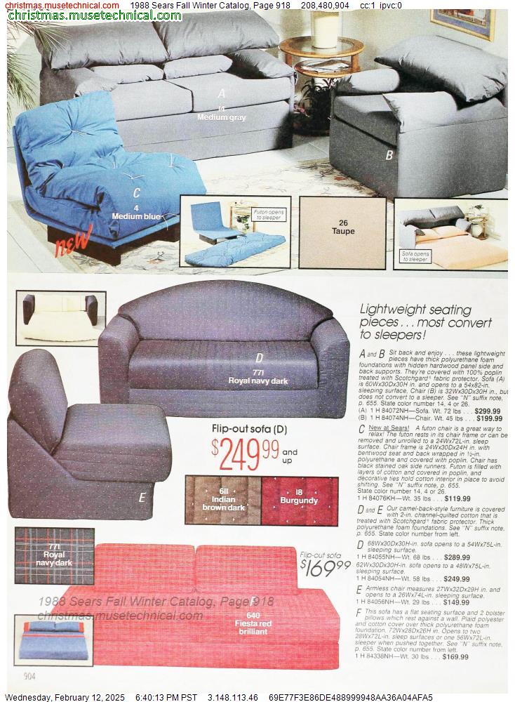 1988 Sears Fall Winter Catalog, Page 918