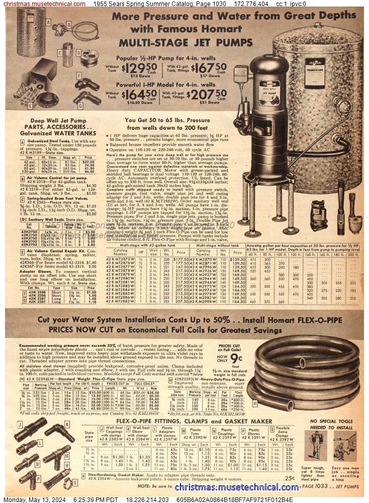 1955 Sears Spring Summer Catalog, Page 1030