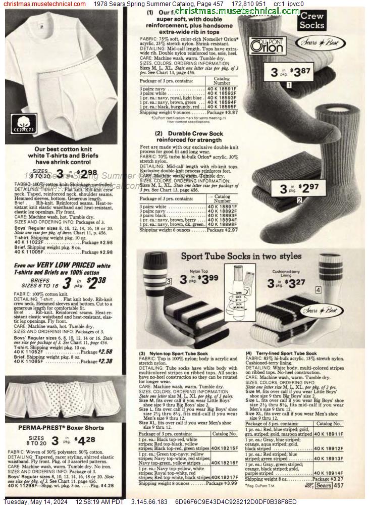 1978 Sears Spring Summer Catalog, Page 457
