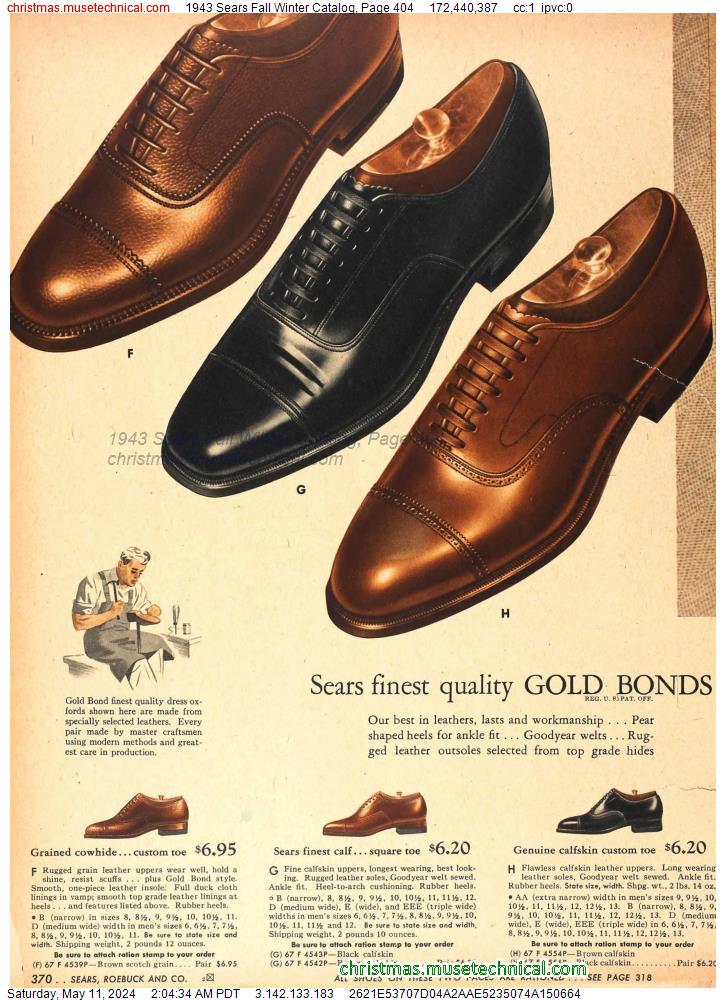 1943 Sears Fall Winter Catalog, Page 404