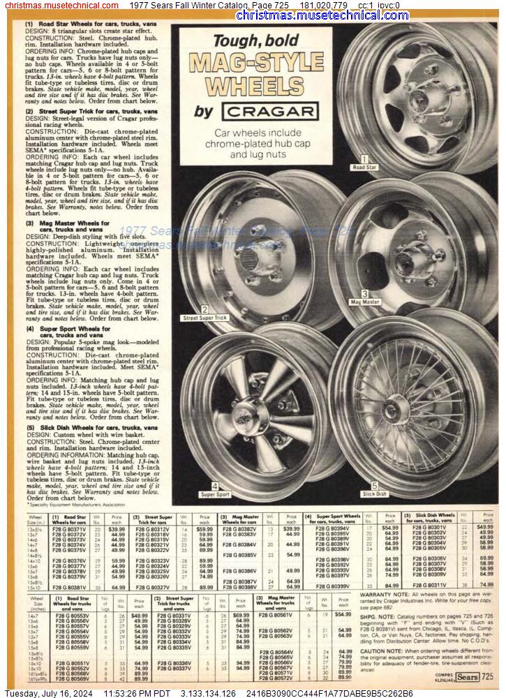 1977 Sears Fall Winter Catalog, Page 725
