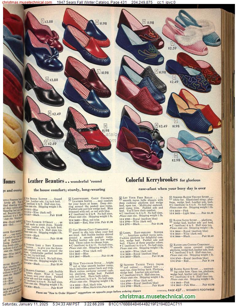 1947 Sears Fall Winter Catalog, Page 431