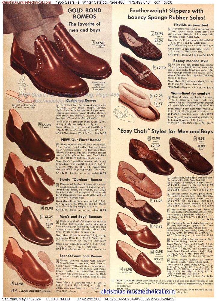 1955 Sears Fall Winter Catalog, Page 486