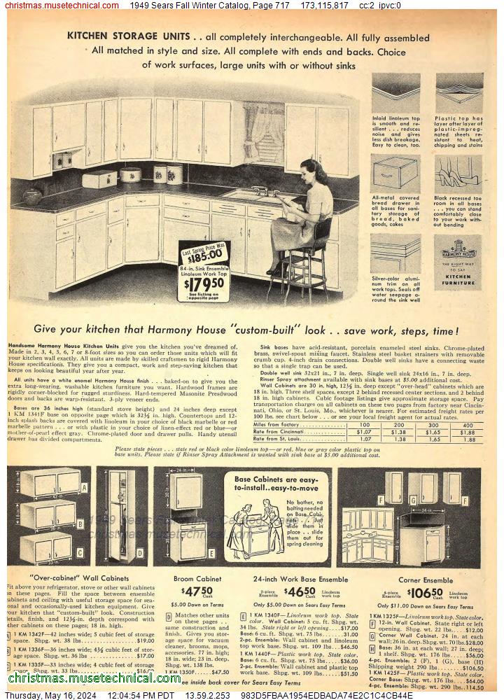 1949 Sears Fall Winter Catalog, Page 717