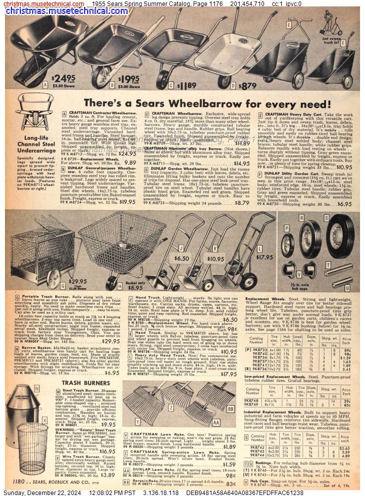 1955 Sears Spring Summer Catalog, Page 1176