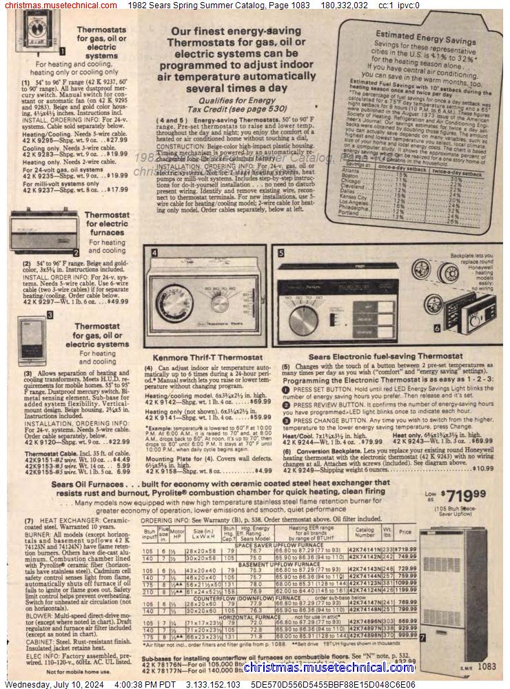 1982 Sears Spring Summer Catalog, Page 1083