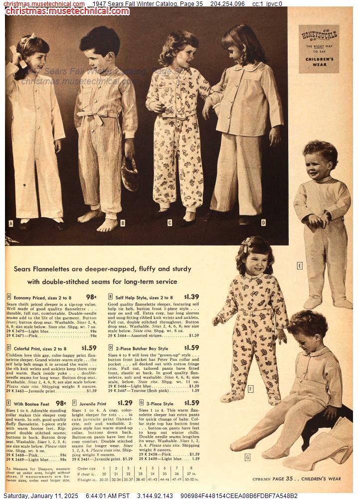 1947 Sears Fall Winter Catalog, Page 35