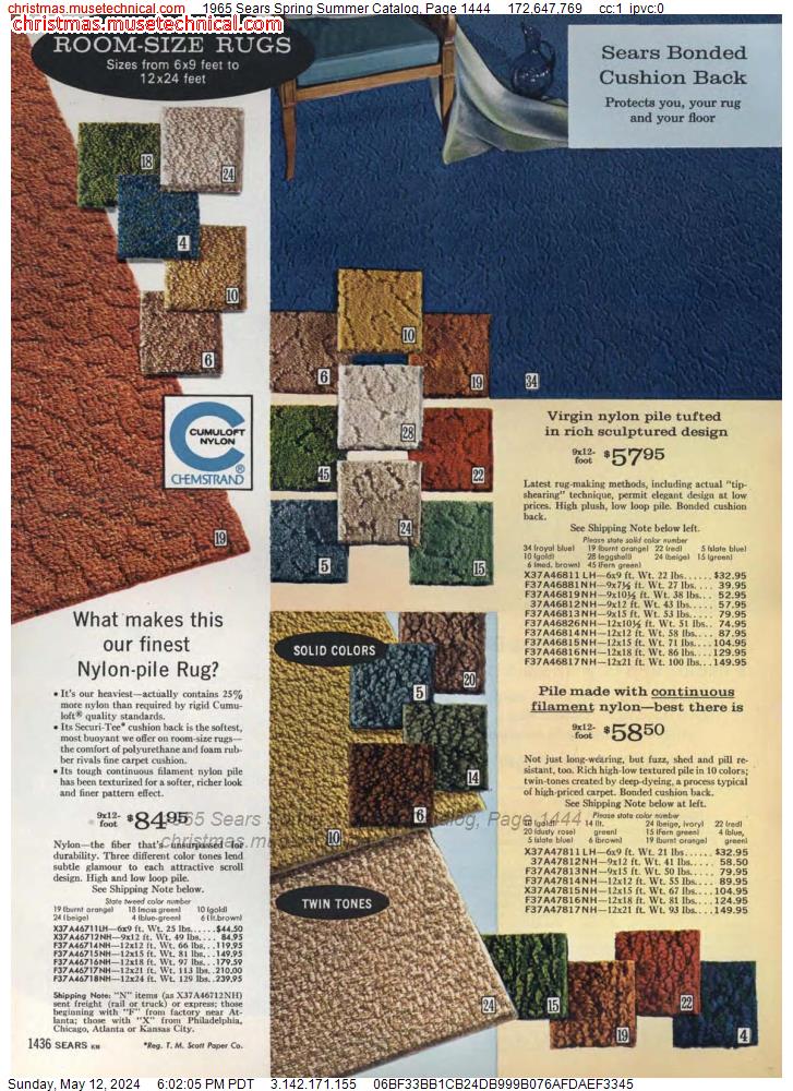 1965 Sears Spring Summer Catalog, Page 1444