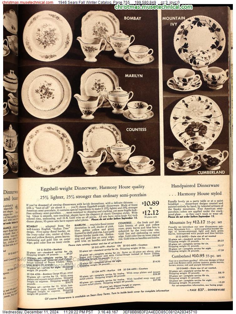 1946 Sears Fall Winter Catalog, Page 755