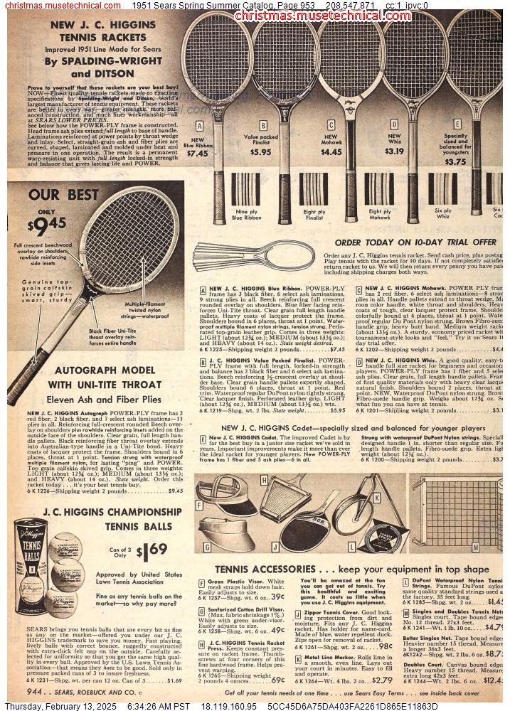 1951 Sears Spring Summer Catalog, Page 953