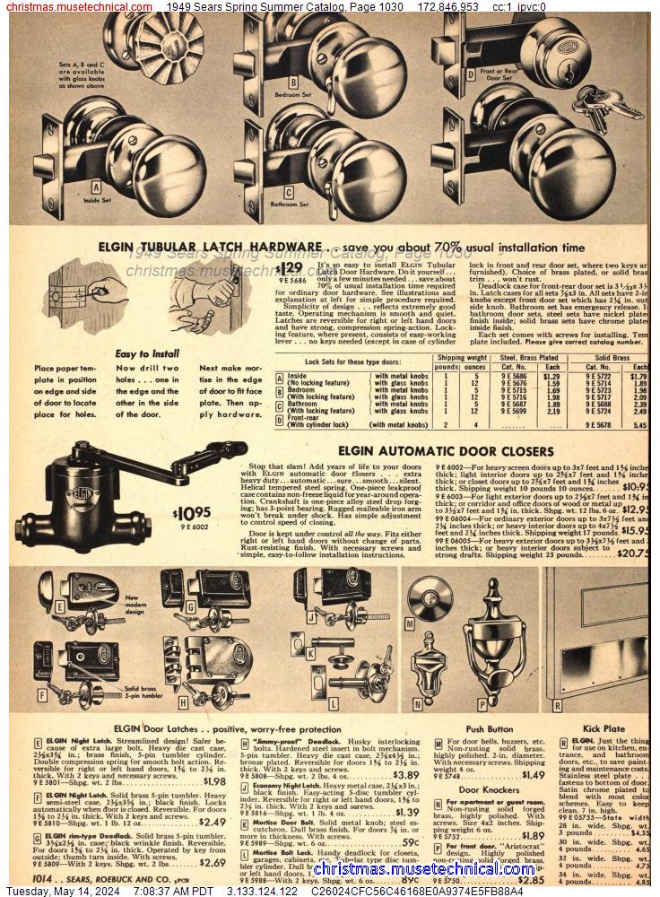 1949 Sears Spring Summer Catalog, Page 1030