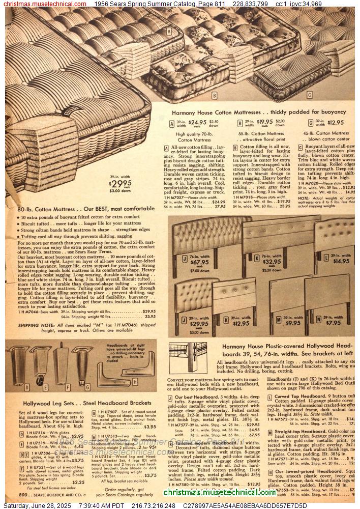 1956 Sears Spring Summer Catalog, Page 811