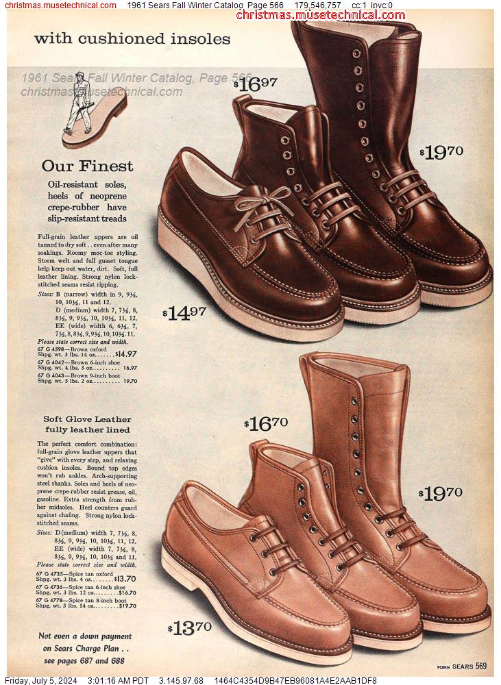 1961 Sears Fall Winter Catalog, Page 566