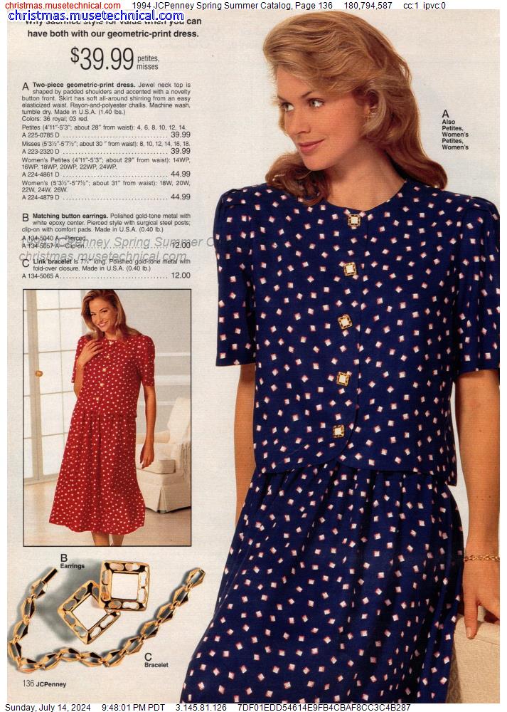 1994 JCPenney Spring Summer Catalog, Page 136