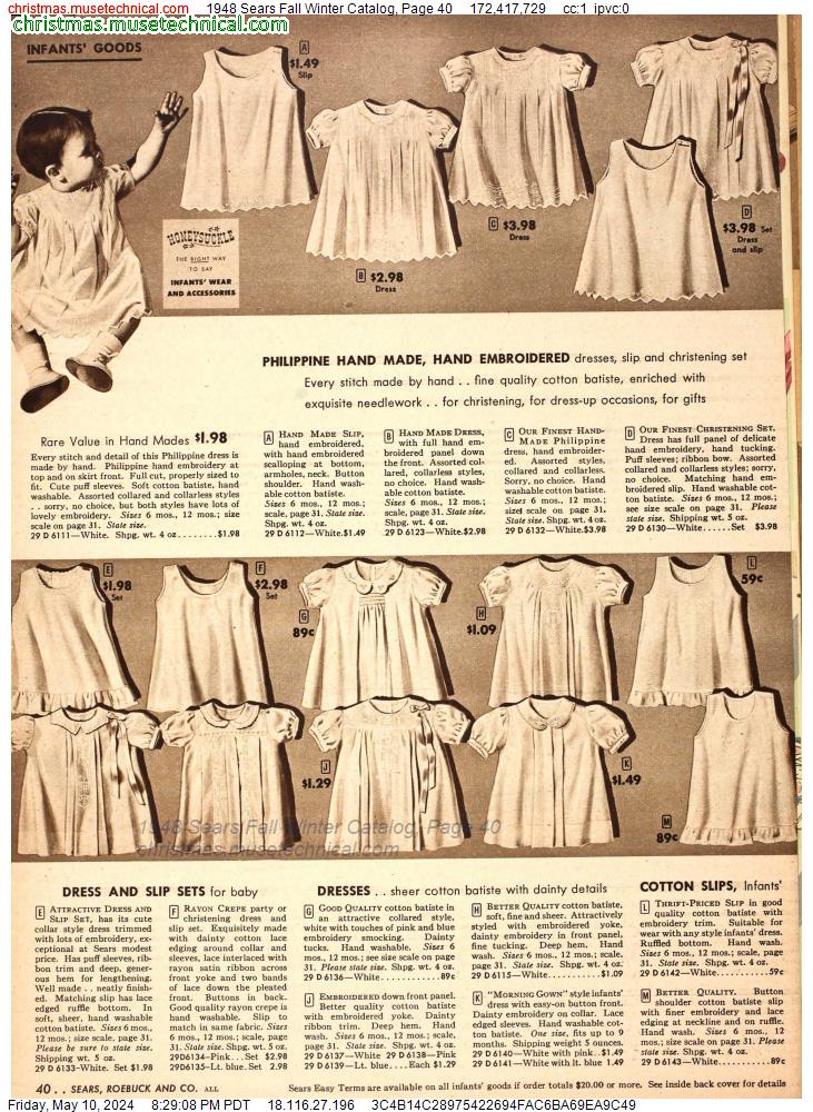 1948 Sears Fall Winter Catalog, Page 40