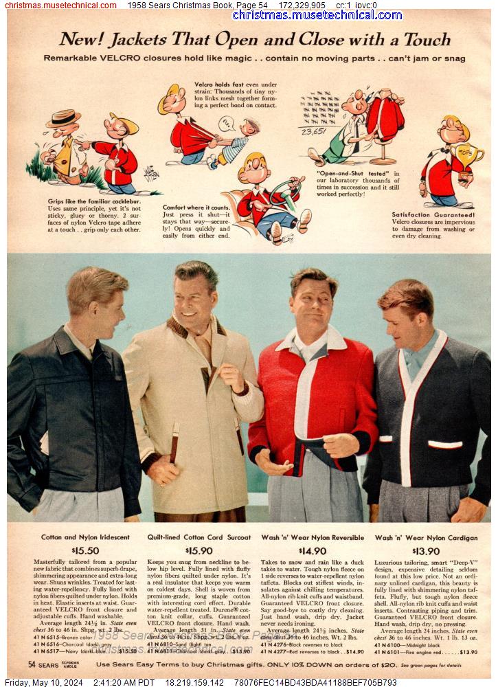 1958 Sears Christmas Book, Page 54