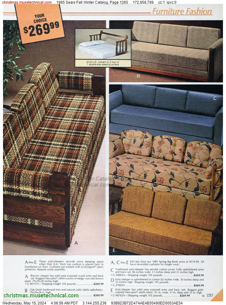 1985 Sears Fall Winter Catalog, Page 1265