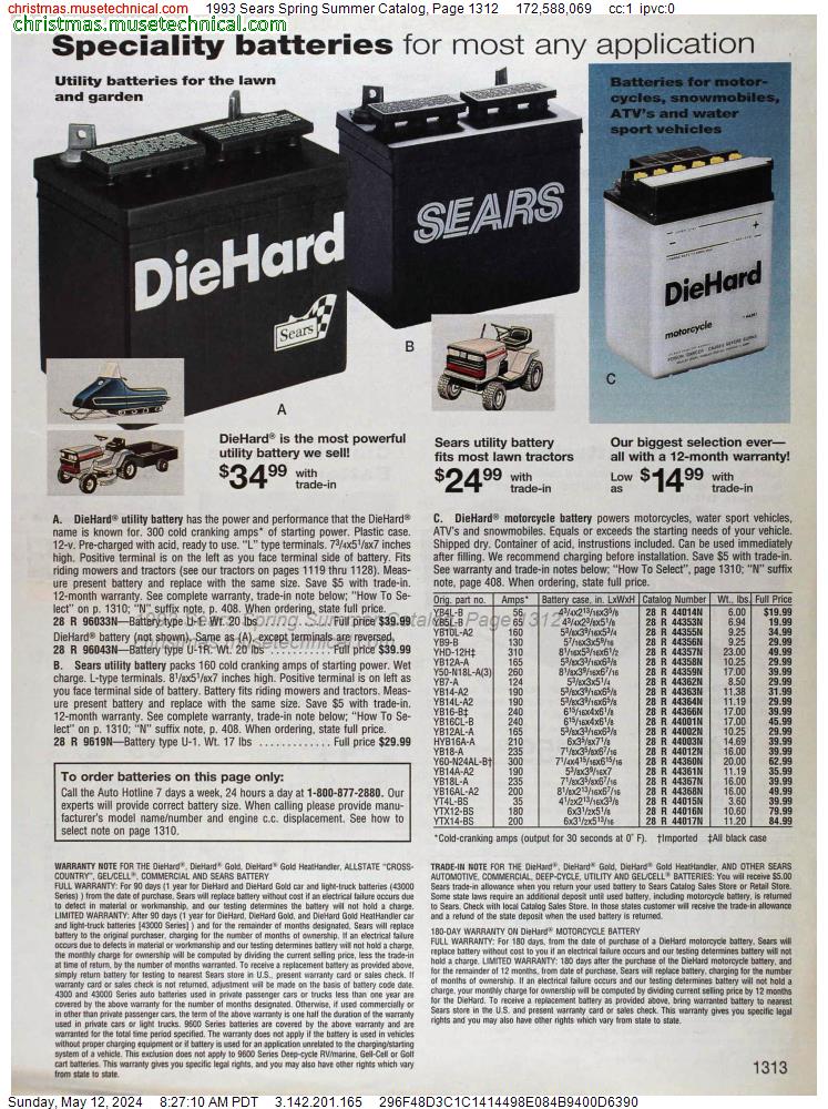 1993 Sears Spring Summer Catalog, Page 1312