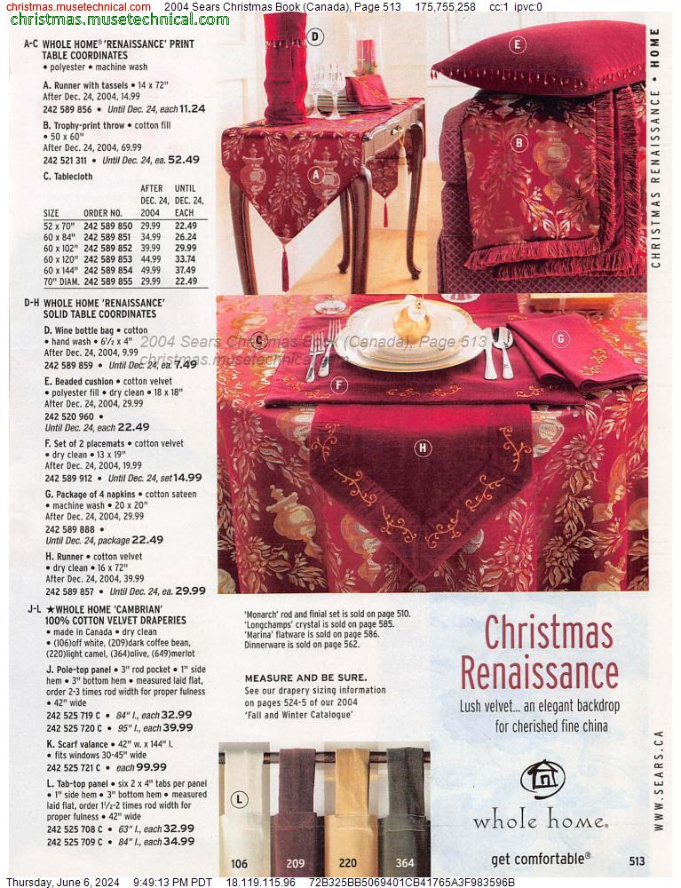 2004 Sears Christmas Book (Canada), Page 513