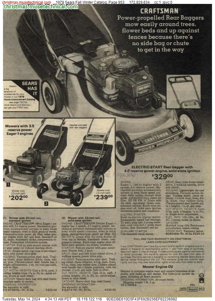1979 Sears Fall Winter Catalog, Page 953