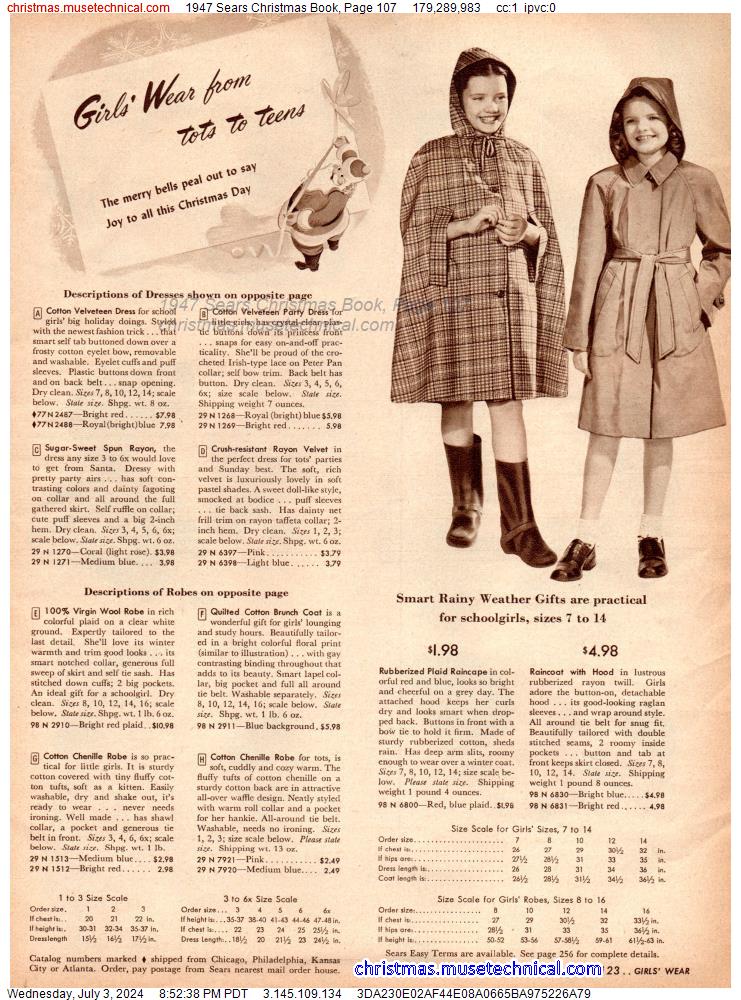 1947 Sears Christmas Book, Page 107
