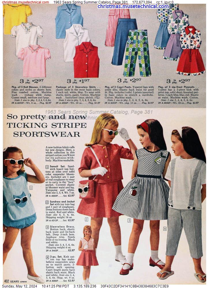 1963 Sears Spring Summer Catalog, Page 381