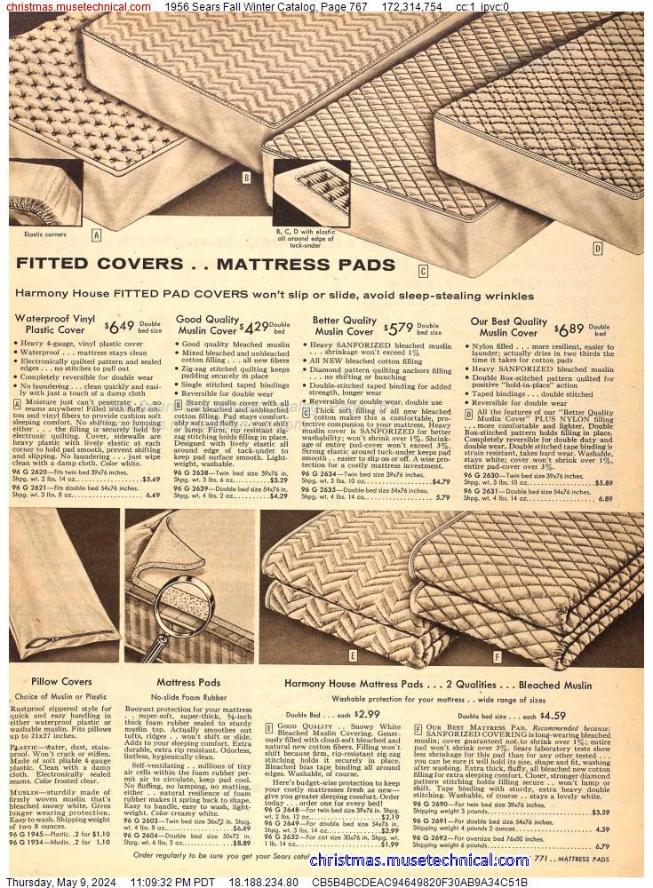 1956 Sears Fall Winter Catalog, Page 767
