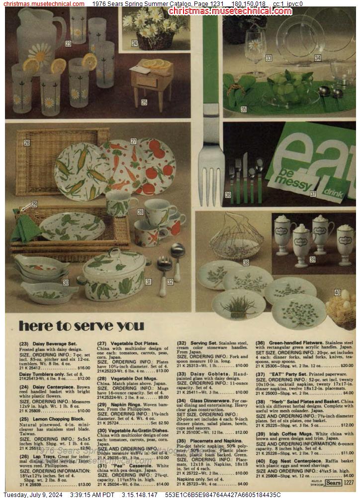 1976 Sears Spring Summer Catalog, Page 1231