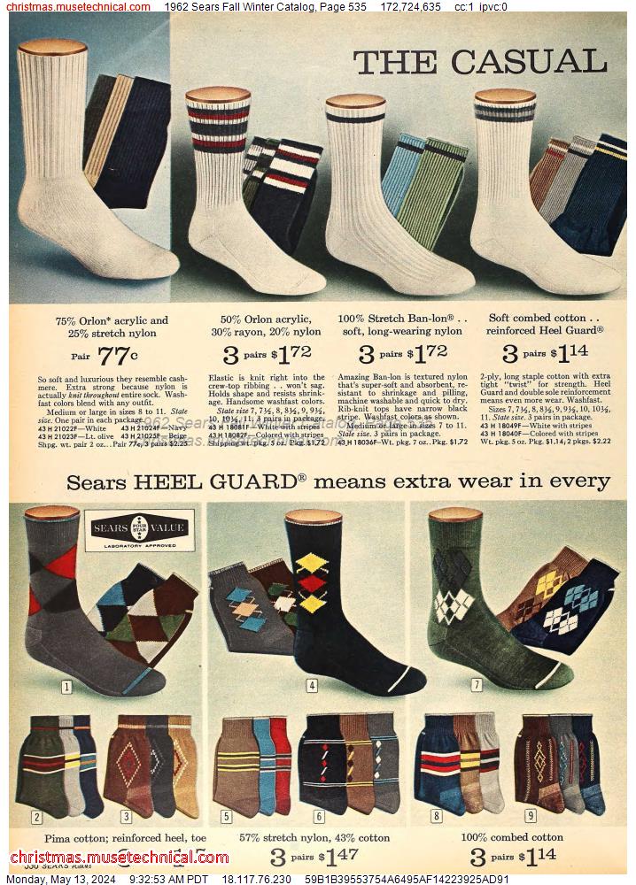1962 Sears Fall Winter Catalog, Page 535
