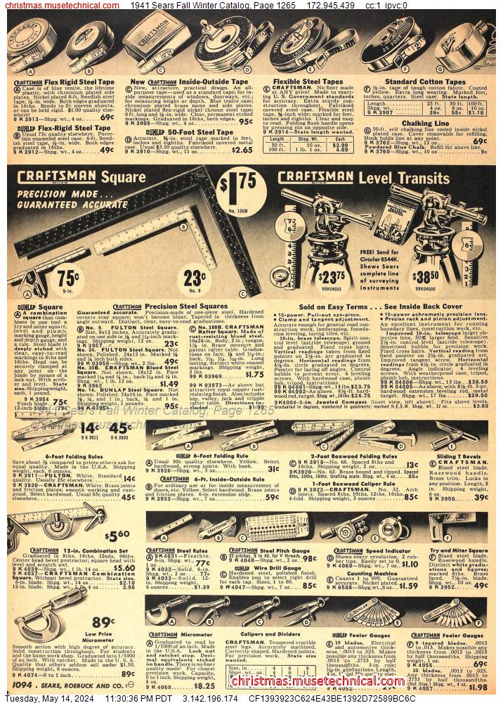 1941 Sears Fall Winter Catalog, Page 1265