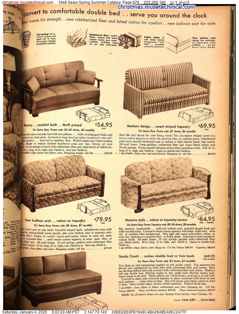 1948 Sears Spring Summer Catalog, Page 679