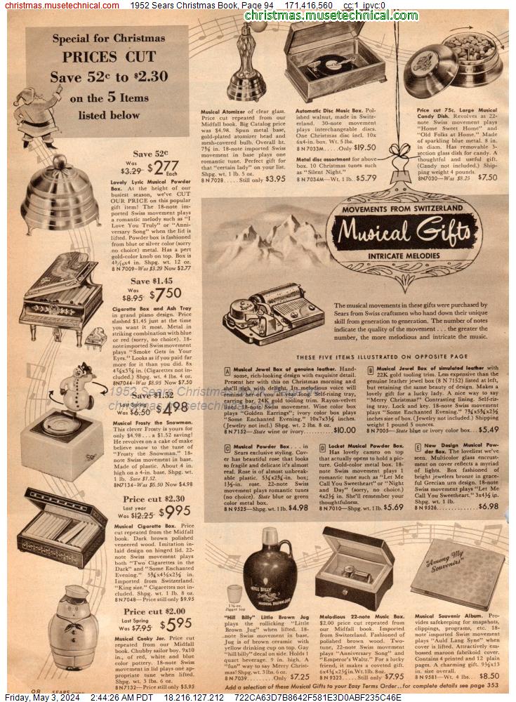 1952 Sears Christmas Book, Page 94