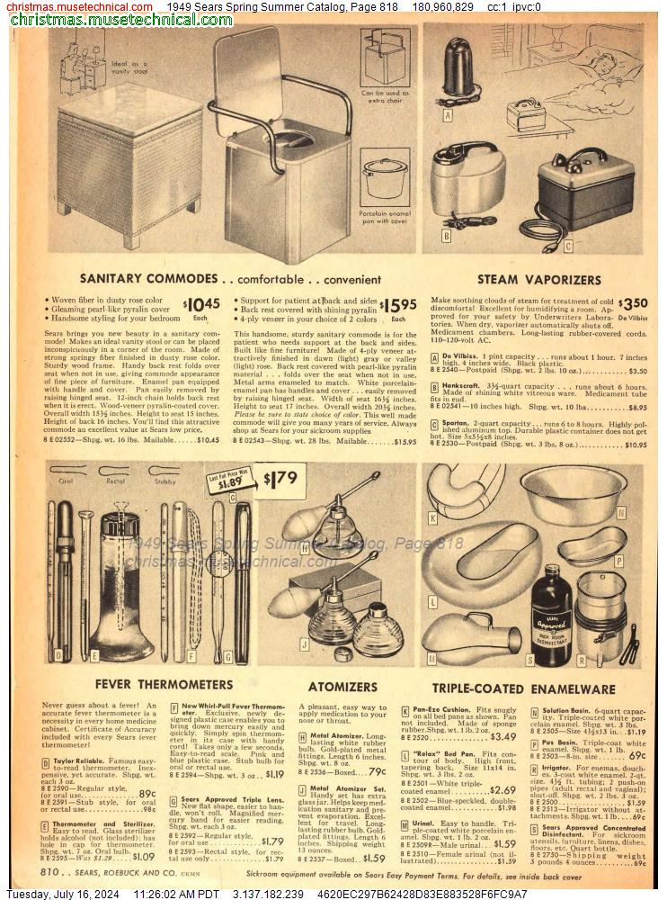1949 Sears Spring Summer Catalog, Page 818