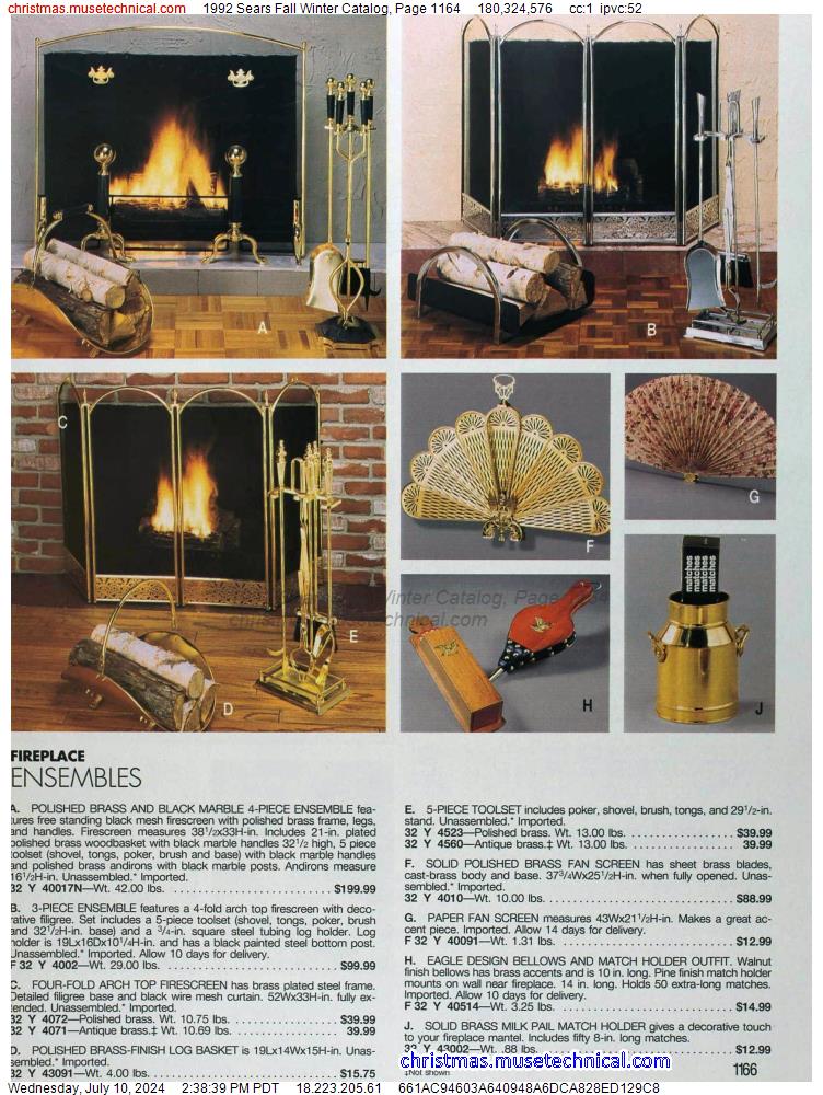 1992 Sears Fall Winter Catalog, Page 1164