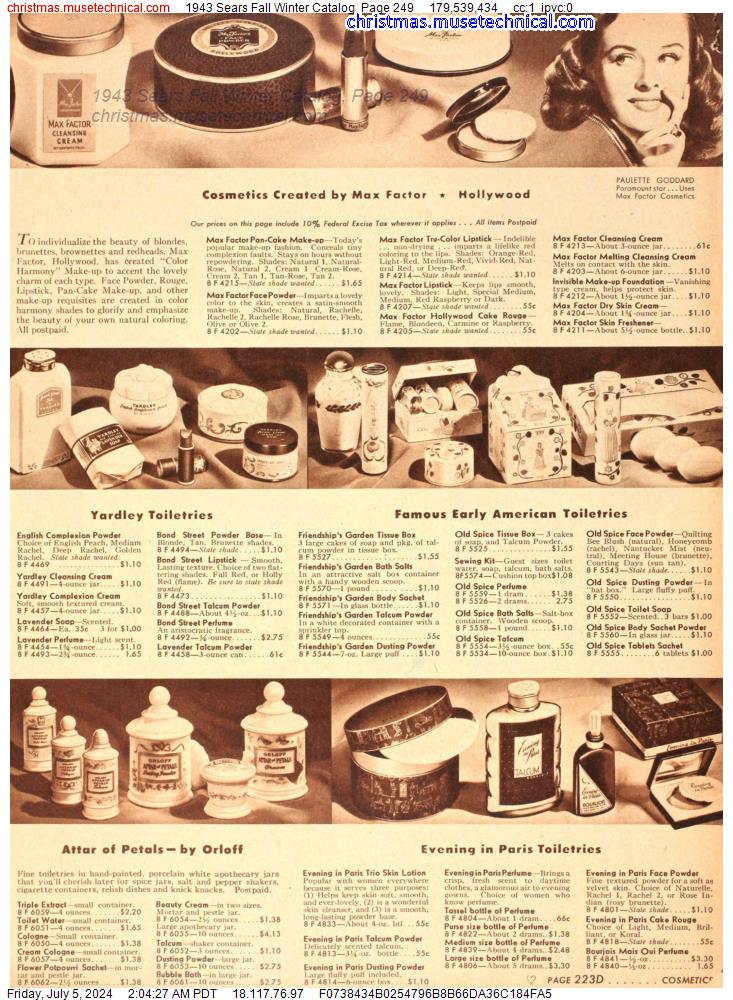 1943 Sears Fall Winter Catalog, Page 249