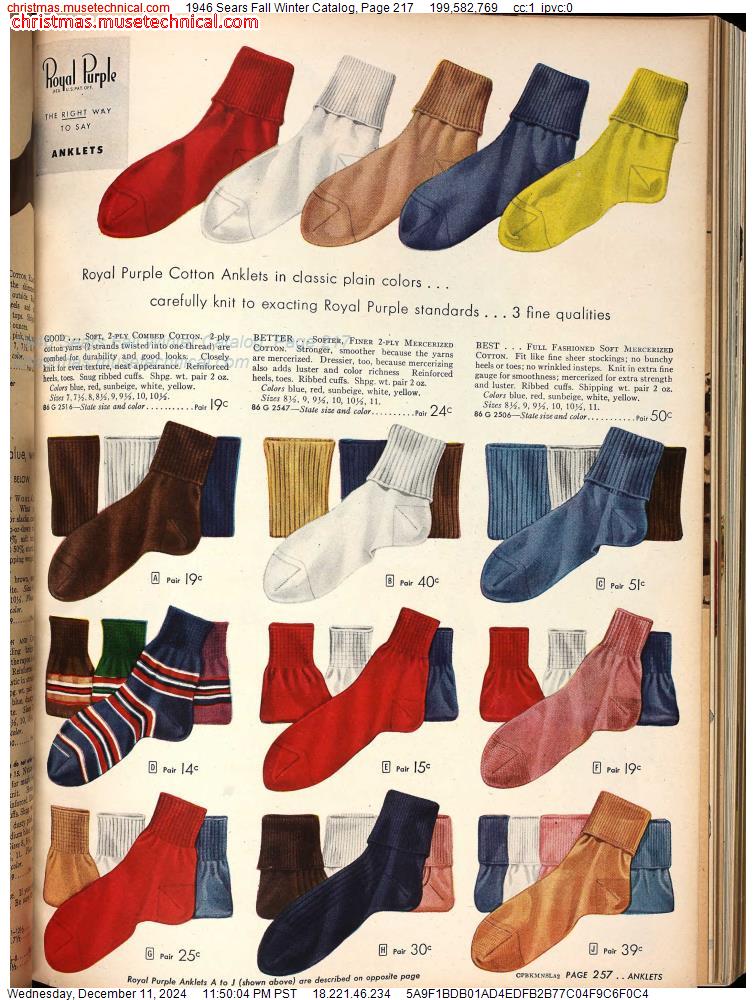 1946 Sears Fall Winter Catalog, Page 217