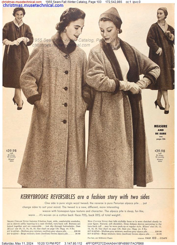 1955 Sears Fall Winter Catalog, Page 103