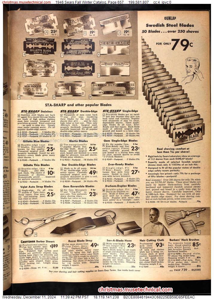 1946 Sears Fall Winter Catalog, Page 657