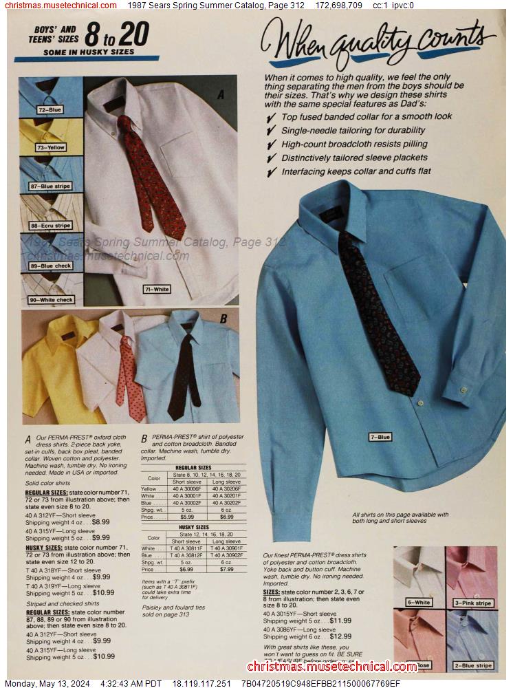 1987 Sears Spring Summer Catalog, Page 312