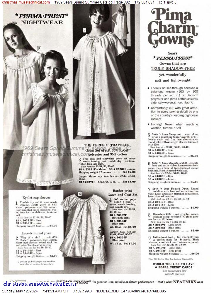 1969 Sears Spring Summer Catalog, Page 382