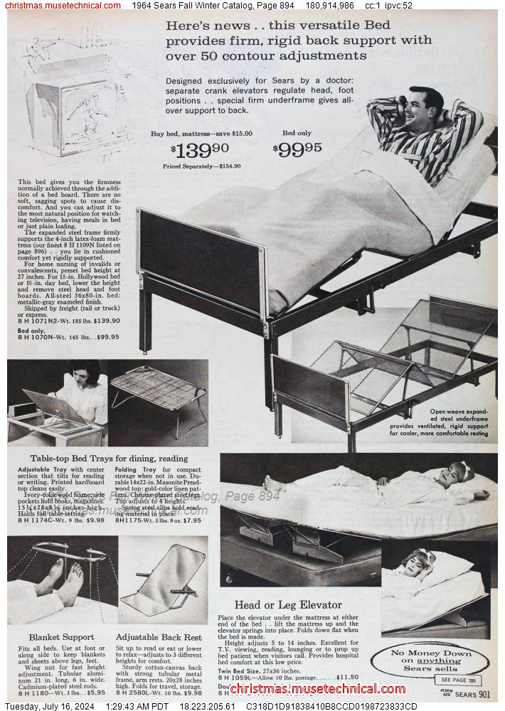 1964 Sears Fall Winter Catalog, Page 894