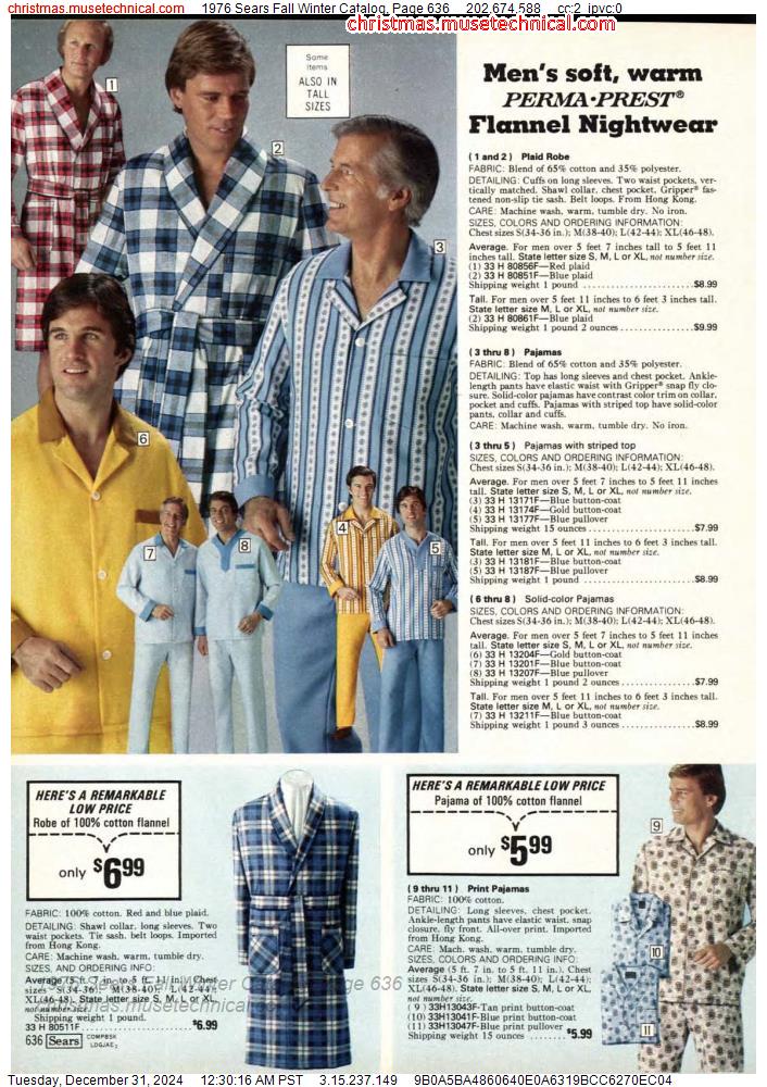 1976 Sears Fall Winter Catalog, Page 636